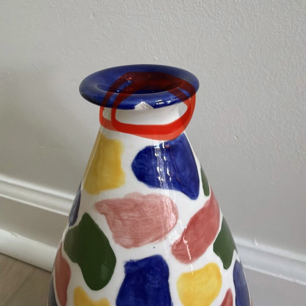 Vintage Bitossi Signed Multicolor Vase Italian Pottery 10” *Has Small Chip* - Picture 3 of 13